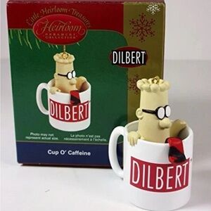 Carlton Cards Dilbert Cuo O' Caffeine Christmas Ornament 2005